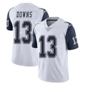 D.Cowboys #13 Caleb Downs Player White-Navy Limited Color Rush Vapor Untouchable Home Game Ldoa Stitched Jerseys