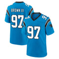 C.Panthers #97 Bobby Brown III Player Blue Home Game Ldoa Stitched Jerseys