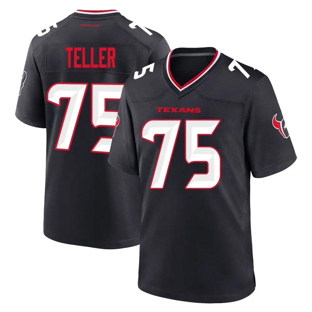 H.Texans #75 Wyatt Teller Player Navy Team Home Game Ldoa Stitched Jerseys