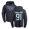 T.Titans #91 John Franklin-Myers Player Navy Logo Pullover Hoodies Home Game Ldoa Stitched Jerseys