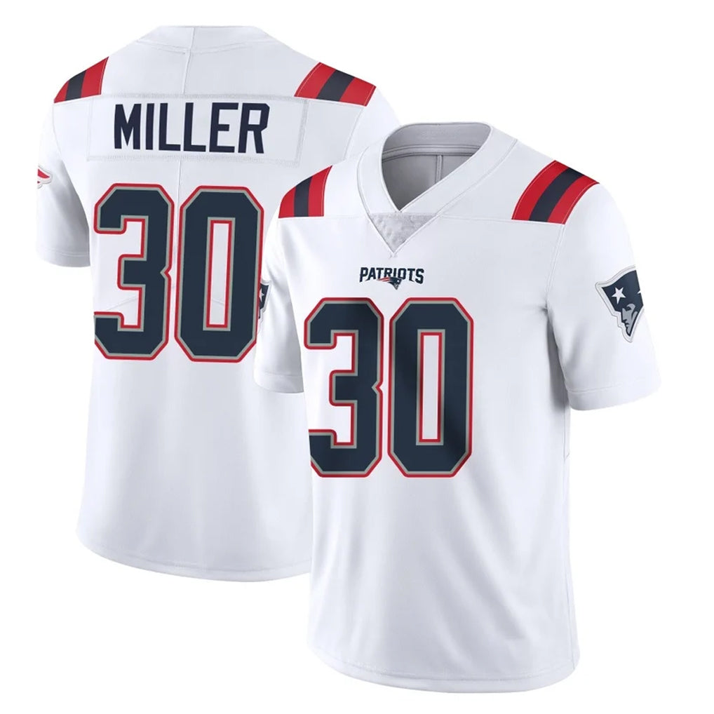 NE.Patriots #30 Jam Miller Player White Vapor Untouchable Home Game Ldoa Stitched Jerseys