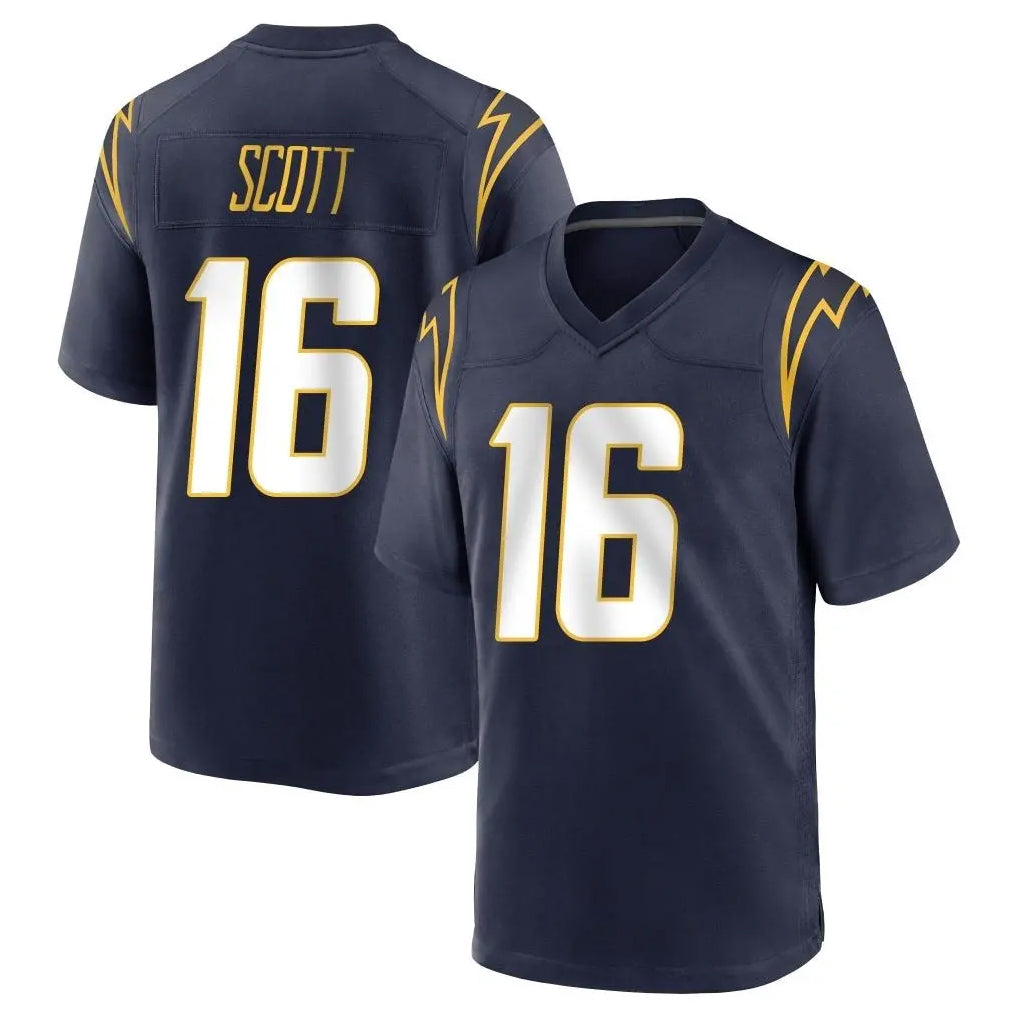 LA.Chargers #16 J.K. Scott Player Navy Home Game Ldoa Stitched Jerseys
