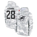 M.Dolphins #28 De'Von Achane Player Arctic Camo Salute to Service Hoodies Limited Game Ldoa Stitched Jerseys
