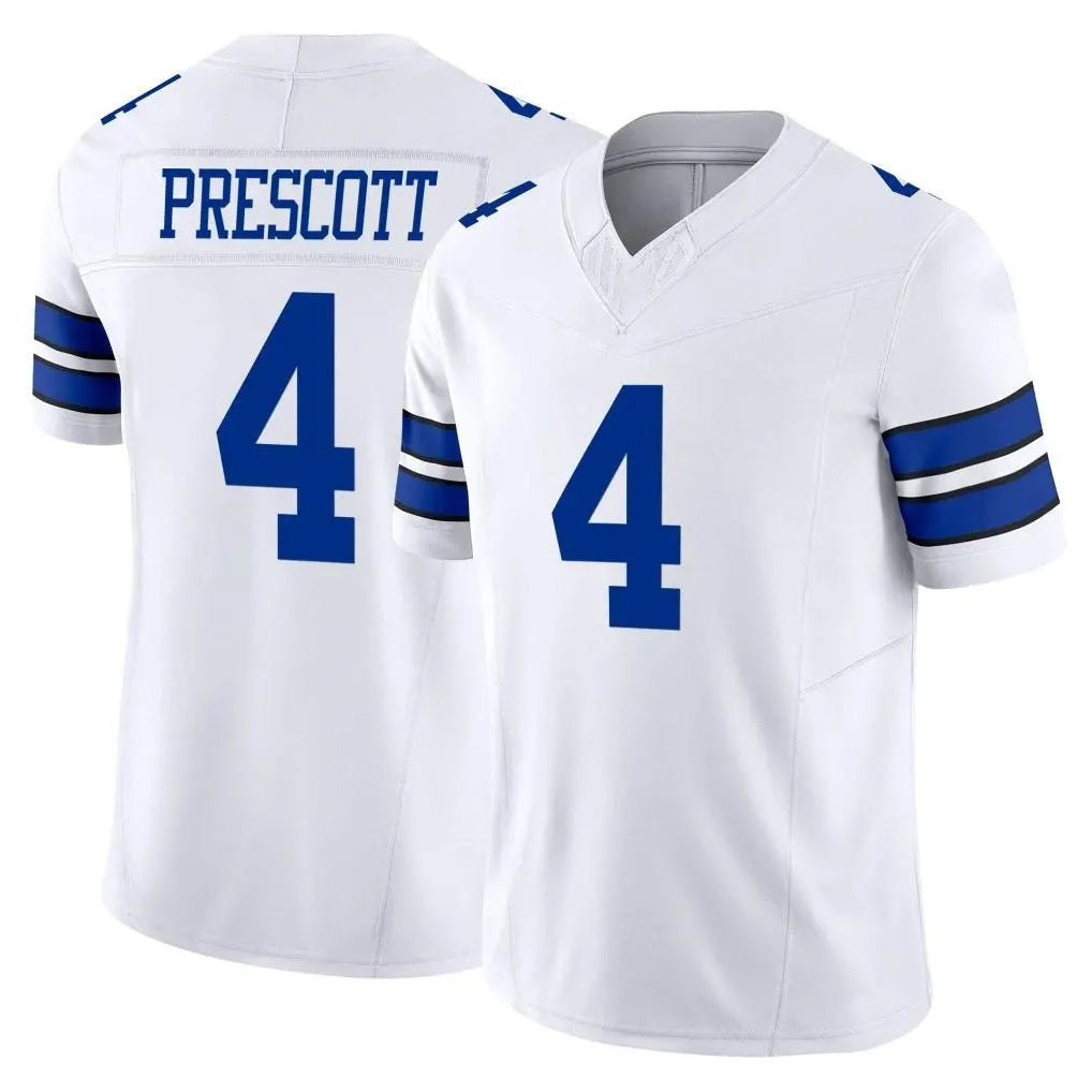 D.Cowboys #4 Dak Prescott Player White Limited Vapor F.U.S.E. Home Game Ldoa Stitched Jerseys