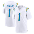 LA.Chargers #1 Quentin Johnston Player White Home Game Ldoa Stitched Jerseys