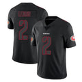 SF.49ers #2 Deommodore Lenoir Player Black Impact Limited Home Game Ldoa Stitched Jerseys
