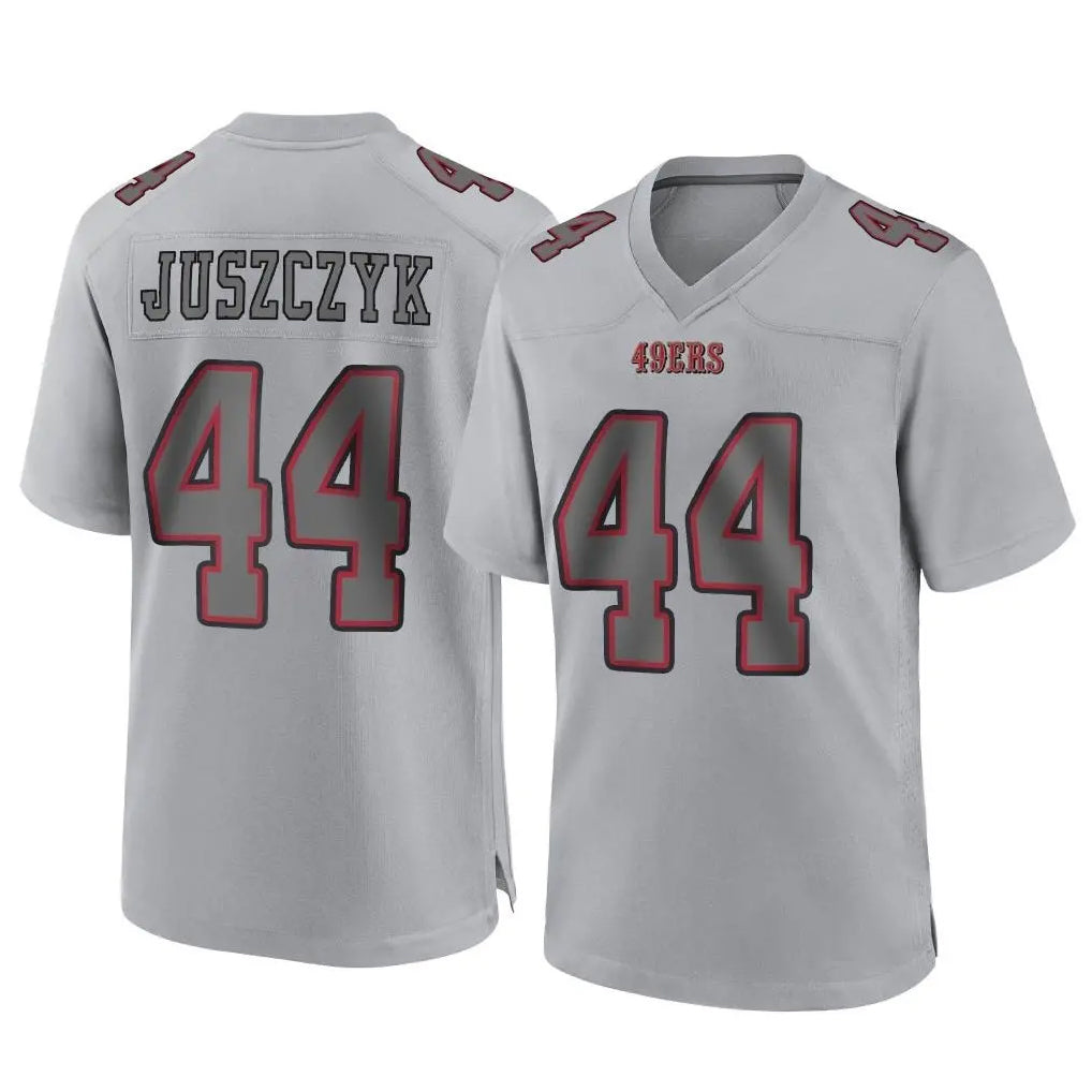 SF.49ers #44 Kyle Juszczyk Player Gray Atmosphere Fashion Home Game Ldoa Stitched Jerseys