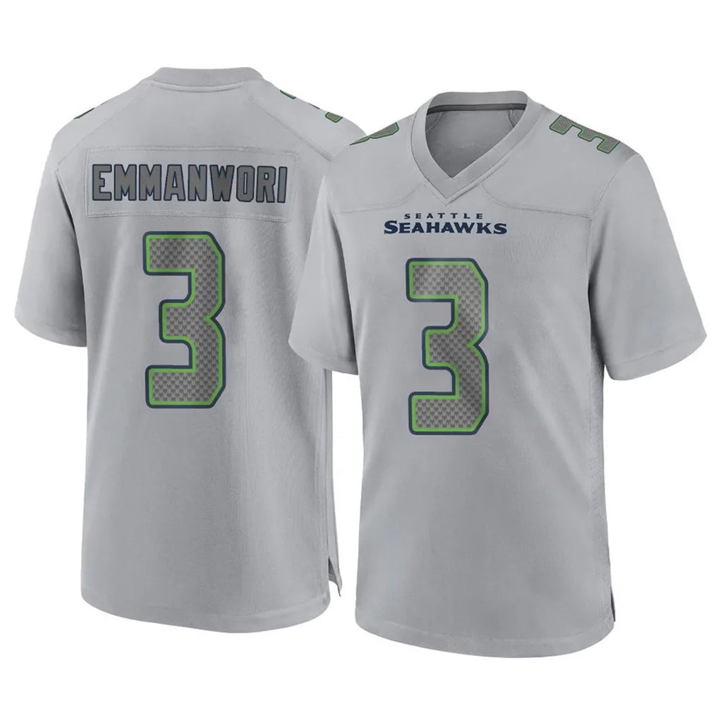 S.Seahawks #3 Nick Emmanwori Player Gray Atmosphere Fashion Home Game Ldoa Stitched Jerseys