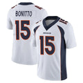 D.Broncos #15 Nik Bonitto Player White Vapor Untouchable Limited Home Game Ldoa Stitched Jerseys