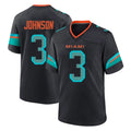 M.Dolphins #3 Chris Johnson Player Black Pitch Rivalries Collection Home Game Ldoa Stitched Jerseys