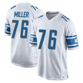 D.Lions #76 Blake Miller Player White Home Game Ldoa Stitched Jerseys