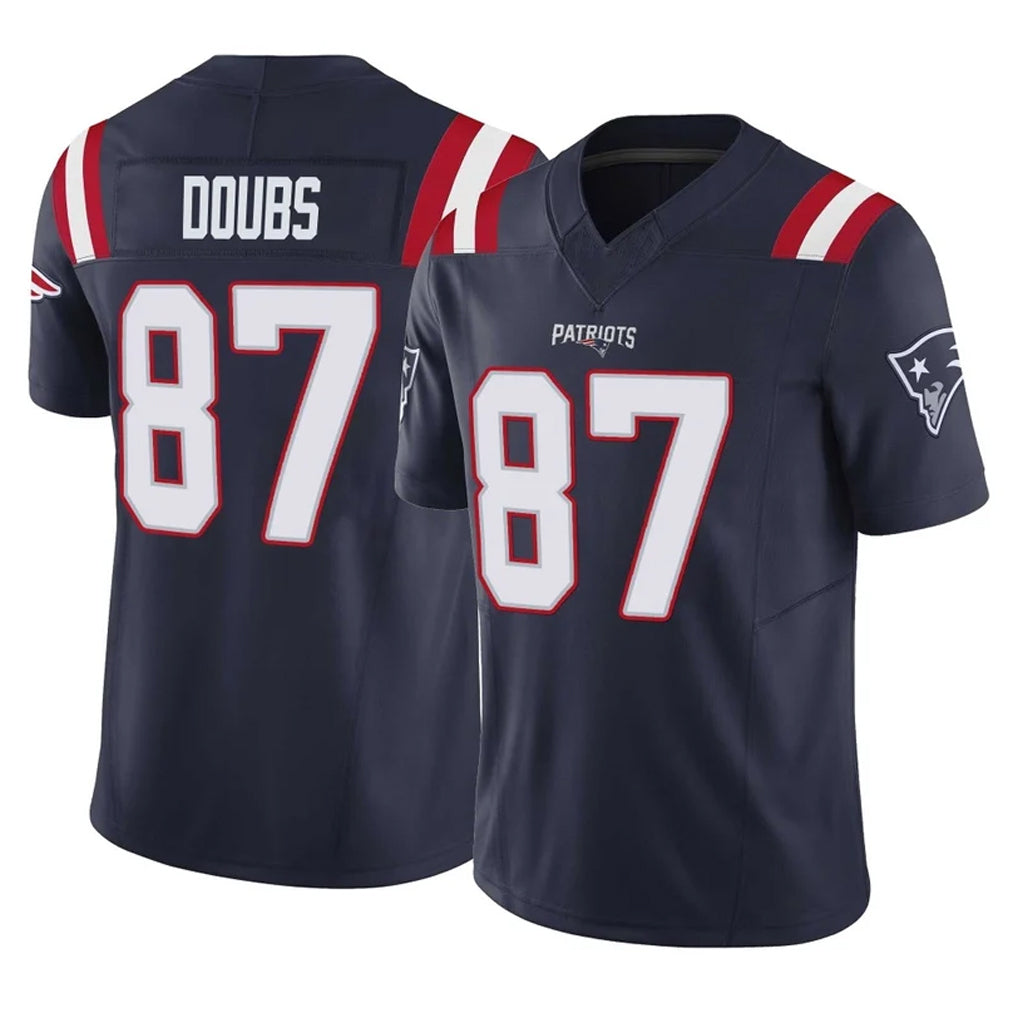 NE.Patriots #87 Romeo Doubs Player Navy Limited Vapor F.U.S.E. Home Game Ldoa Stitched Jerseys