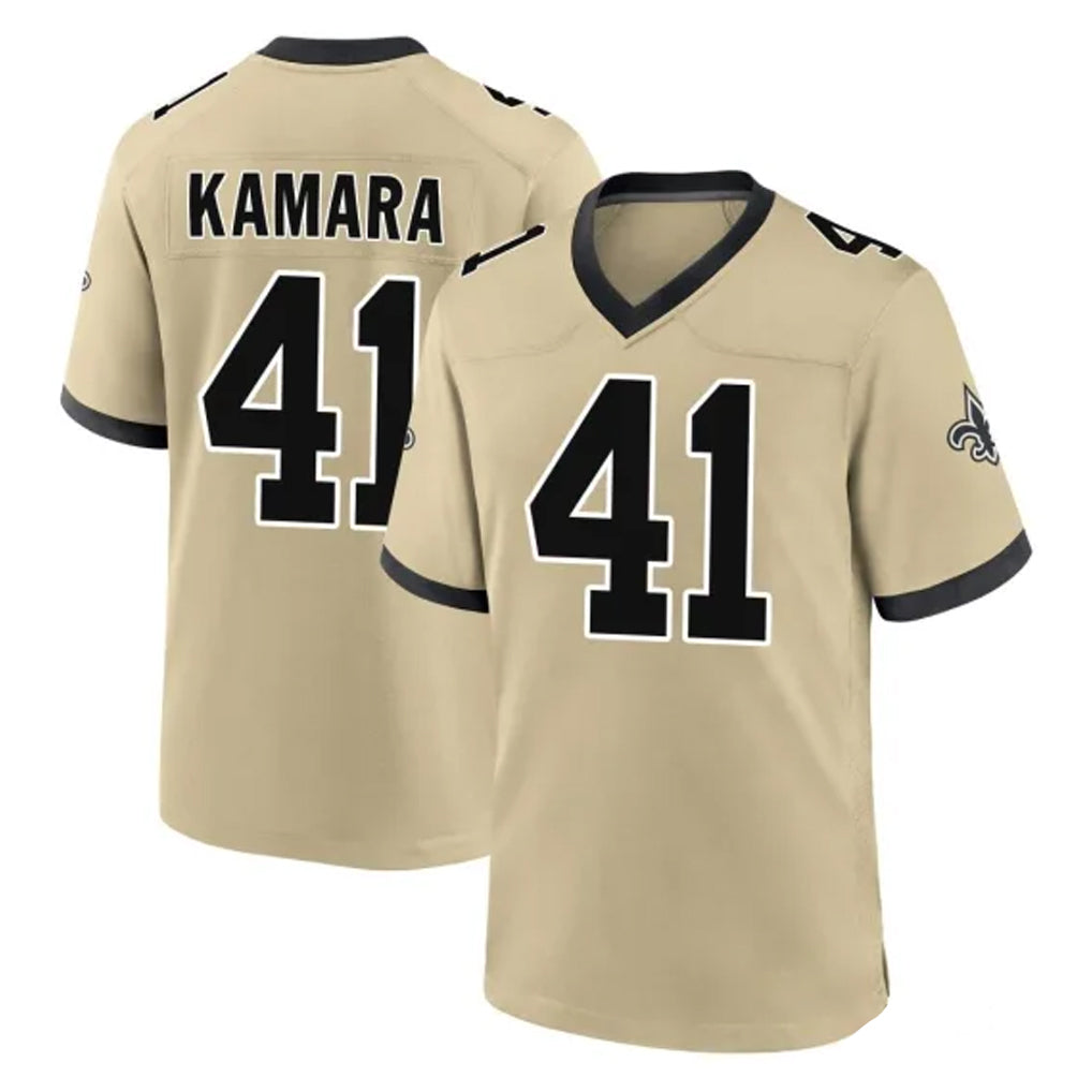 NO.Saints #41 Alvin Kamara Player Gold Home Game Ldoa Stitched Jerseys
