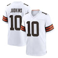 C.Browns #10 Quinshon Judkins Player White Home Game Ldoa Stitched Jerseys