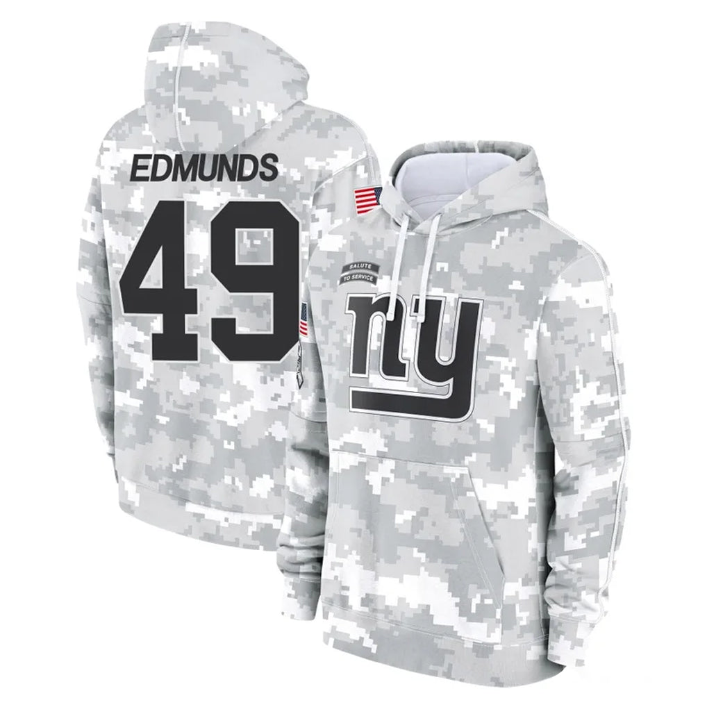 NY.Giants #49 Tremaine Edmunds Player Arctic Camo Salute to Service Pullover Hoodies Limited Game Ldoa Stitched Jerseys