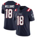 NE.Patriots #18 Kyle Williams Player Navy Vapor Untouchable Home Game Ldoa Stitched Jerseys