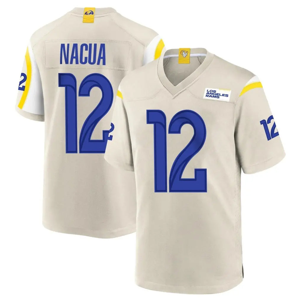 LA.Rams #12 Puka Nacua Player Bone Home Game Ldoa Stitched Jerseys