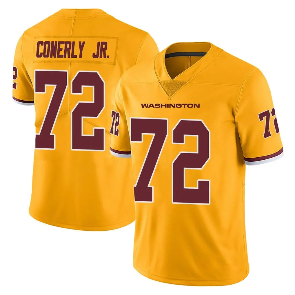 W.Commanders #72 Josh Conerly Jr. Player Gold Limited Color Rush Home Game Ldoa Stitched Jerseys