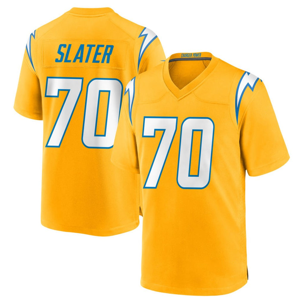 LA.Chargers #70 Rashawn Slater Player Gold Home Game Ldoa Stitched Jerseys