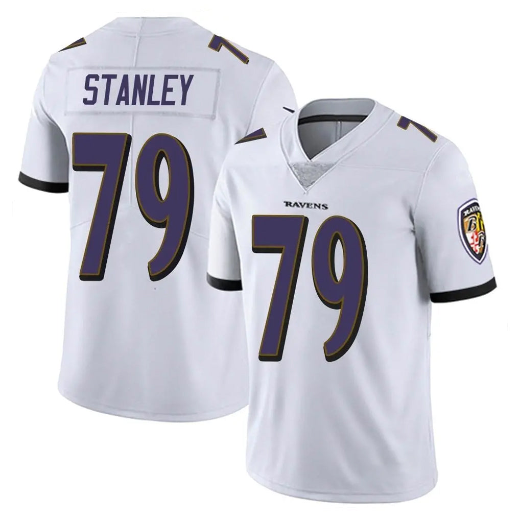 B.Ravens #79 Ronnie Stanley Player White Vapor F.U.S.E. Limited Ldoa Stitched Jerseys