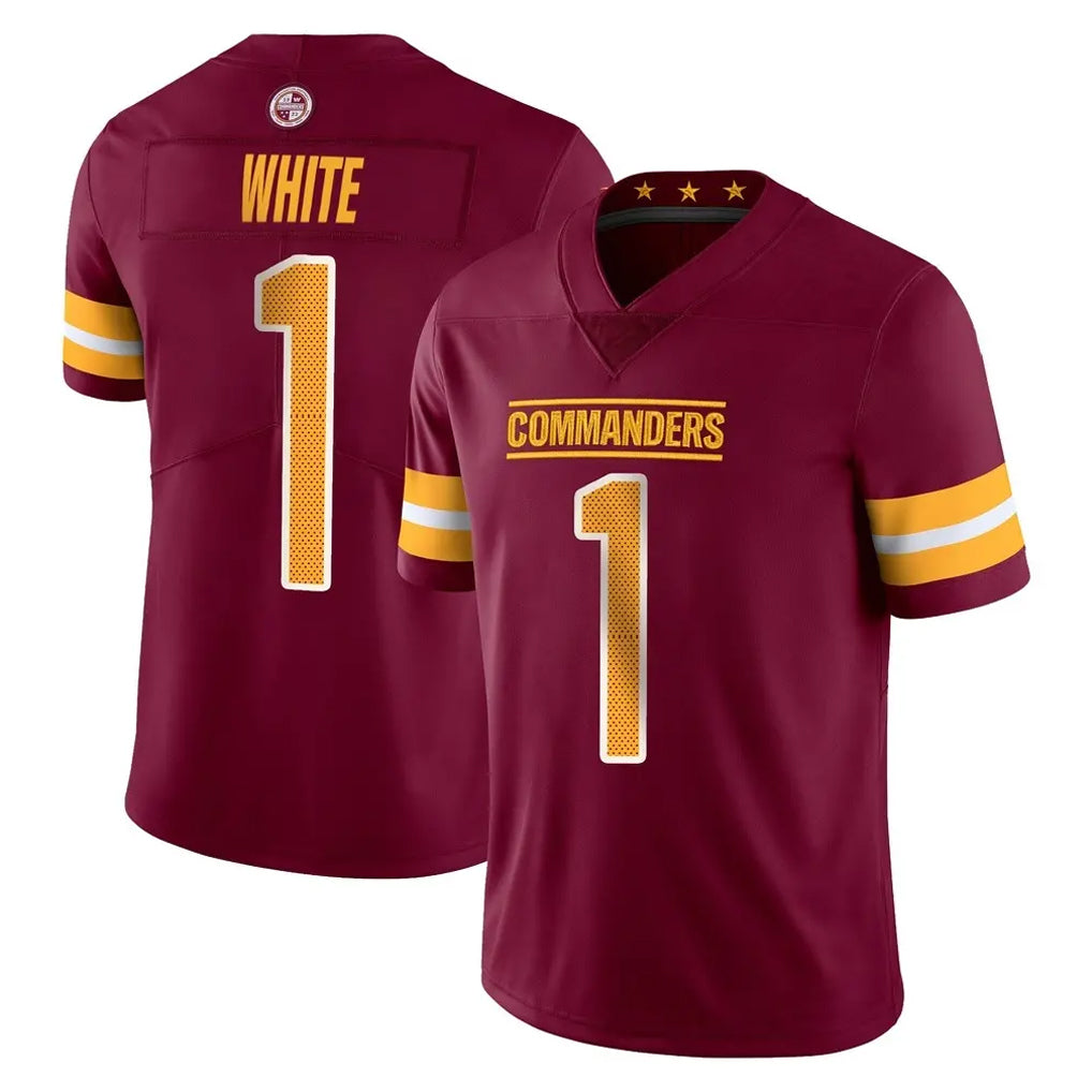W.Commanders #1 Rachaad White Player Burgundy Limited Vapor Home Game Ldoa Stitched Jerseys