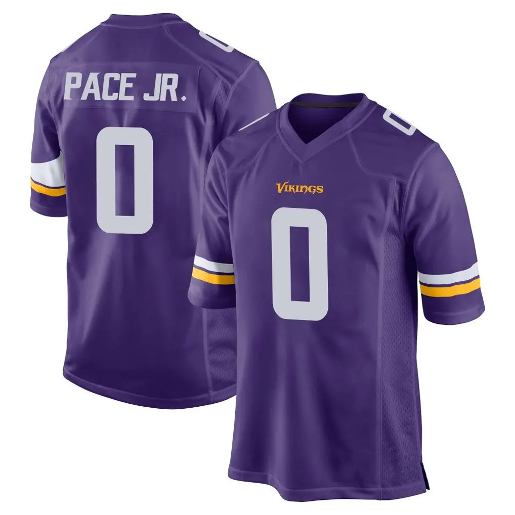 M.Vikings #0 Ivan Pace Jr. Player Purple Home Game Ldoa Stitched Jerseys