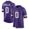 M.Vikings #0 Ivan Pace Jr. Player Purple Home Game Ldoa Stitched Jerseys
