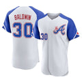 A.Braves #30 Drake Baldwin Player White City Connect Limited Elite Home Game Ldoa Stitched Jerseys