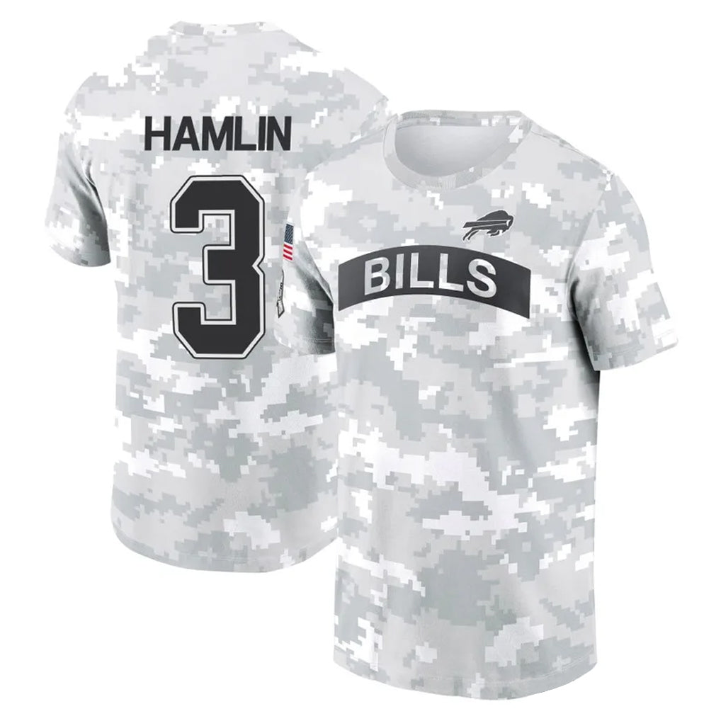 B.Bills #3 Damar Hamlin Player Arctic Camo Salute to Service T-Shirt Hoodies Ldoa Stitched Jerseys