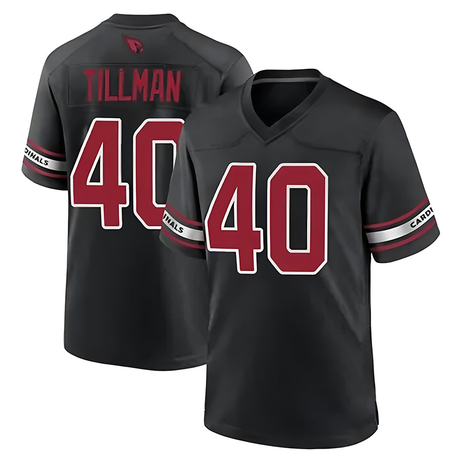 A.Cardinals #40 Pat Tillman Player Black Game Ldoa Stitched Jerseys