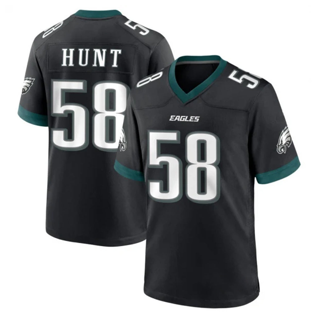 P.Eagles #58 Jalyx Hunt Player Black Game Home Ldoa Stitched Jerseys