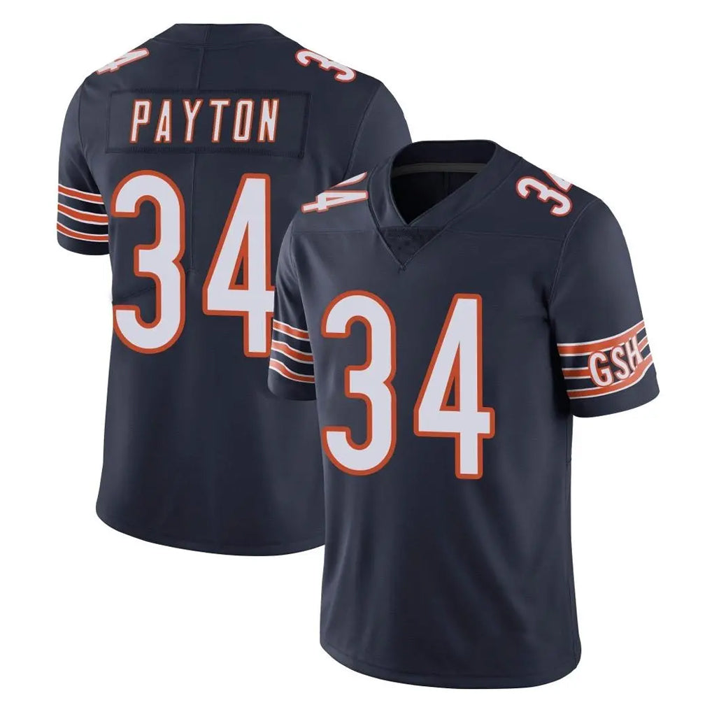 C.Bears #34 Walter Payton Player Navy Vapor Untouchable Limited Home Game Ldoa Stitched Jerseys