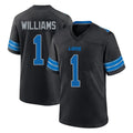 D.Lions #1 Jameson Williams Player Black Alternate Home Game Ldoa Stitched Jerseys