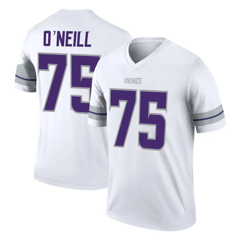 M.Vikings #75 Brian O'Neill Player White Alternate Legend Home Game Ldoa Stitched Jerseys