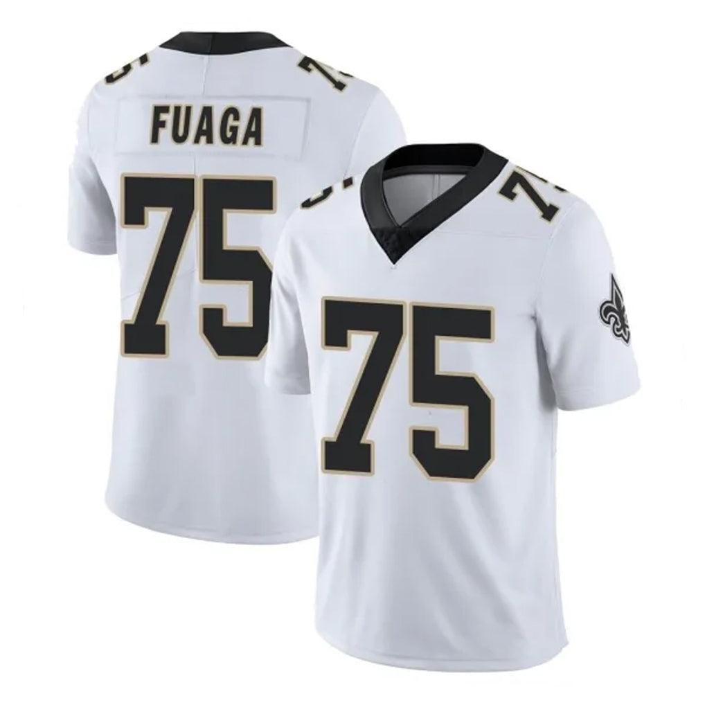 NO.Saints #75 Taliese Fuaga Player White Limited Vapor Untouchable Home Game Ldoa Stitched Jerseys