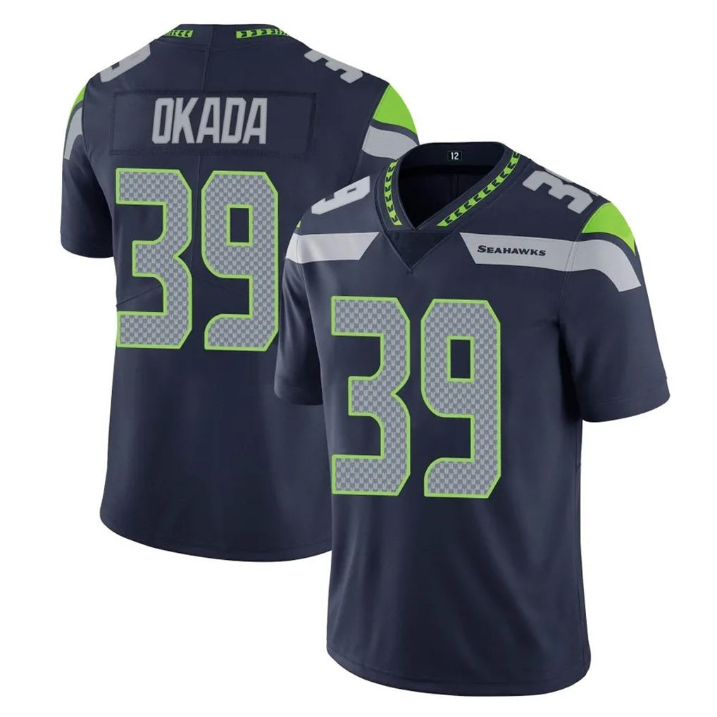 S.Seahawks #39 Ty Okada Player Navy Limited Vapor Untouchable Home Game Ldoa Stitched Jerseys
