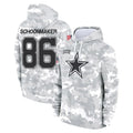 D.Cowboys #86 Luke Schoonmaker Player Arctic Camo Salute to Service Hoodies Limited Game Kdoa Stitched Jerseys