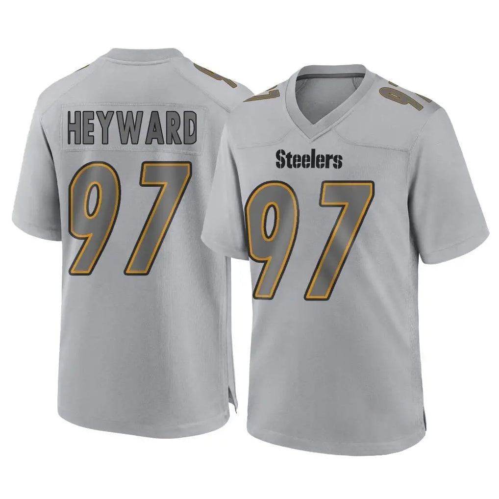 P.Steelers #97 Cameron Heyward Player Gray Atmosphere Fashion Home Game Ldoa Stitched Jerseys