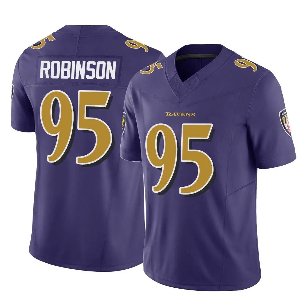 B.Ravens #95 Tavius Robinson Player Purple Vapor F.U.S.E. Limited Ldoa Stitched Jerseys