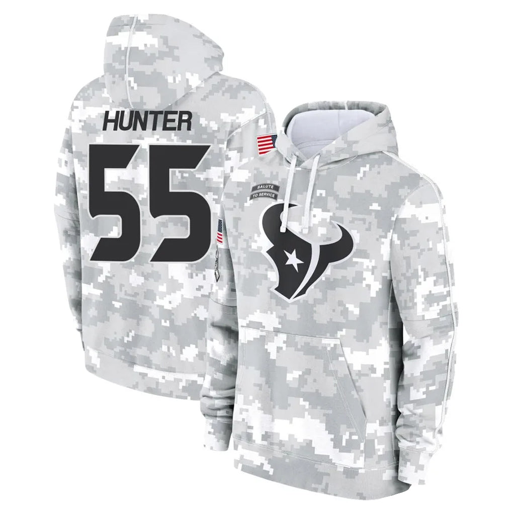 H.Texans #55 Danielle Hunter Player Arctic Camo Salute to Service Hoodies Limited Game Ldoa Stitched Jerseys