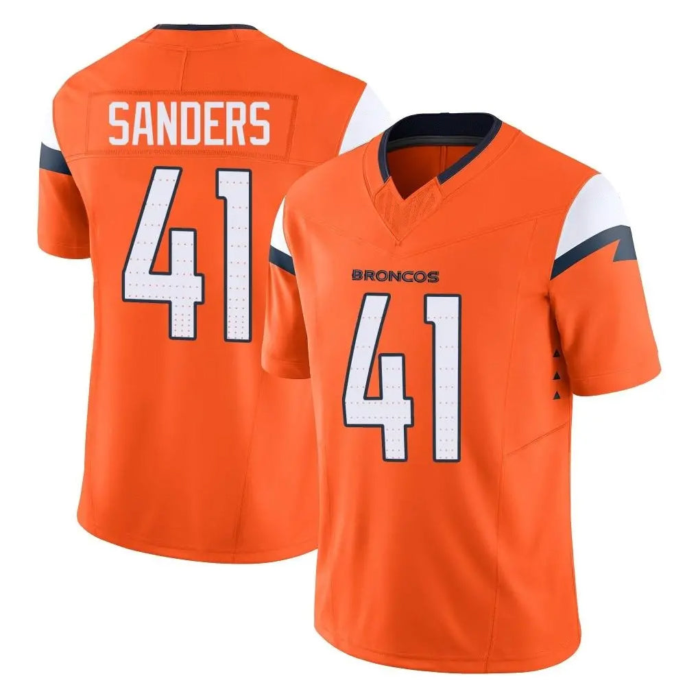 D.Broncos #41 Drew Sanders Player Orange Vapor F.U.S.E. Limited Home Game Ldoa Stitched Jerseys