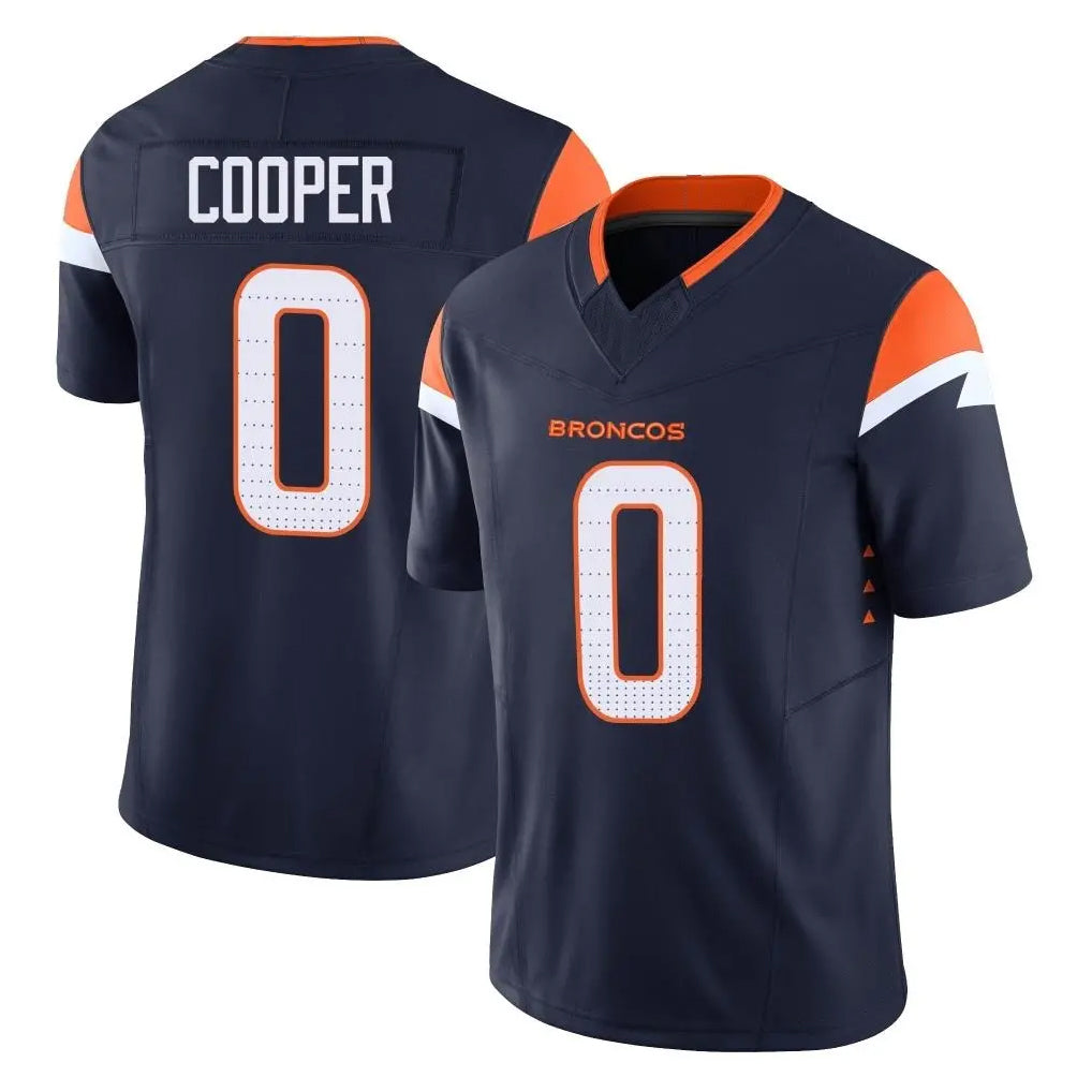 D.Broncos #0 Jonathon Cooper Player Navy Limited Vapor F.U.S.E. Home Game Ldoa Stitched Jerseys
