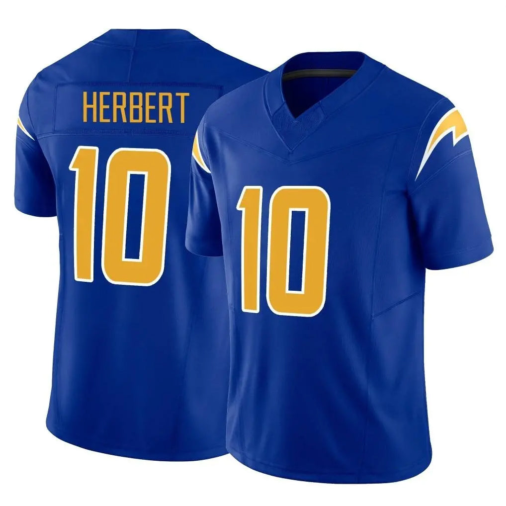 LA.Chargers #10 Justin Herbert Player Royal Limited Vapor F.U.S.E. Home Game Ldoa Stitched Jerseys