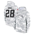LA.Chargers #28 Kimani Vidal Player Arctic Camo Salute to Service Hoodies Limited Game Ldoa Stitched Jerseys