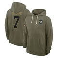 GB.Packers #7 Javon Bullard Player Olive Salute to Service Pullover Hoodies Limited Ldoa Stitched Jerseys