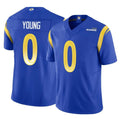 LA.Rams #0 Byron Young Player Royal Limited Vapor F.U.S.E. Home Game Ldoa Stitched Jerseys