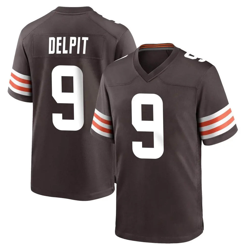 C.Browns #9 Grant Delpit Player Brown Home Game Ldoa Stitched Jerseys