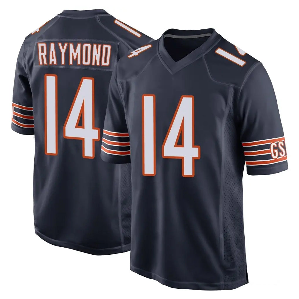 C.Bears #14 Kalif Raymond Player Navy Home Game Ldoa Stitched Jerseys