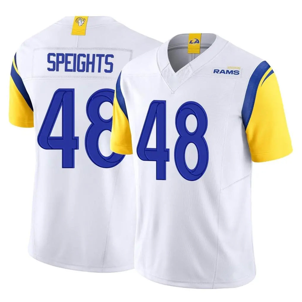 LA.Rams #48 Omar Speights Player White Limited Vapor F.U.S.E. Home Game Ldoa Stitched Jerseys