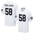 LV.Raiders #58 Jackson Powers-Johnson Player White Home Game Ldoa Stitched Jerseys
